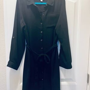 Black Button-Up Dress